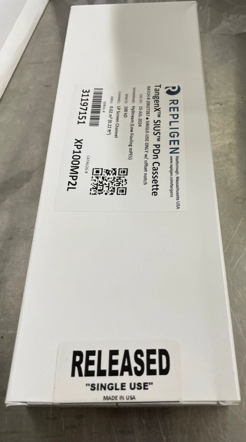 REPLIGEN TangenX SIUS PDn Cassette 0.02m2 (LP) HyStream 100kD XP100MP2L sealed