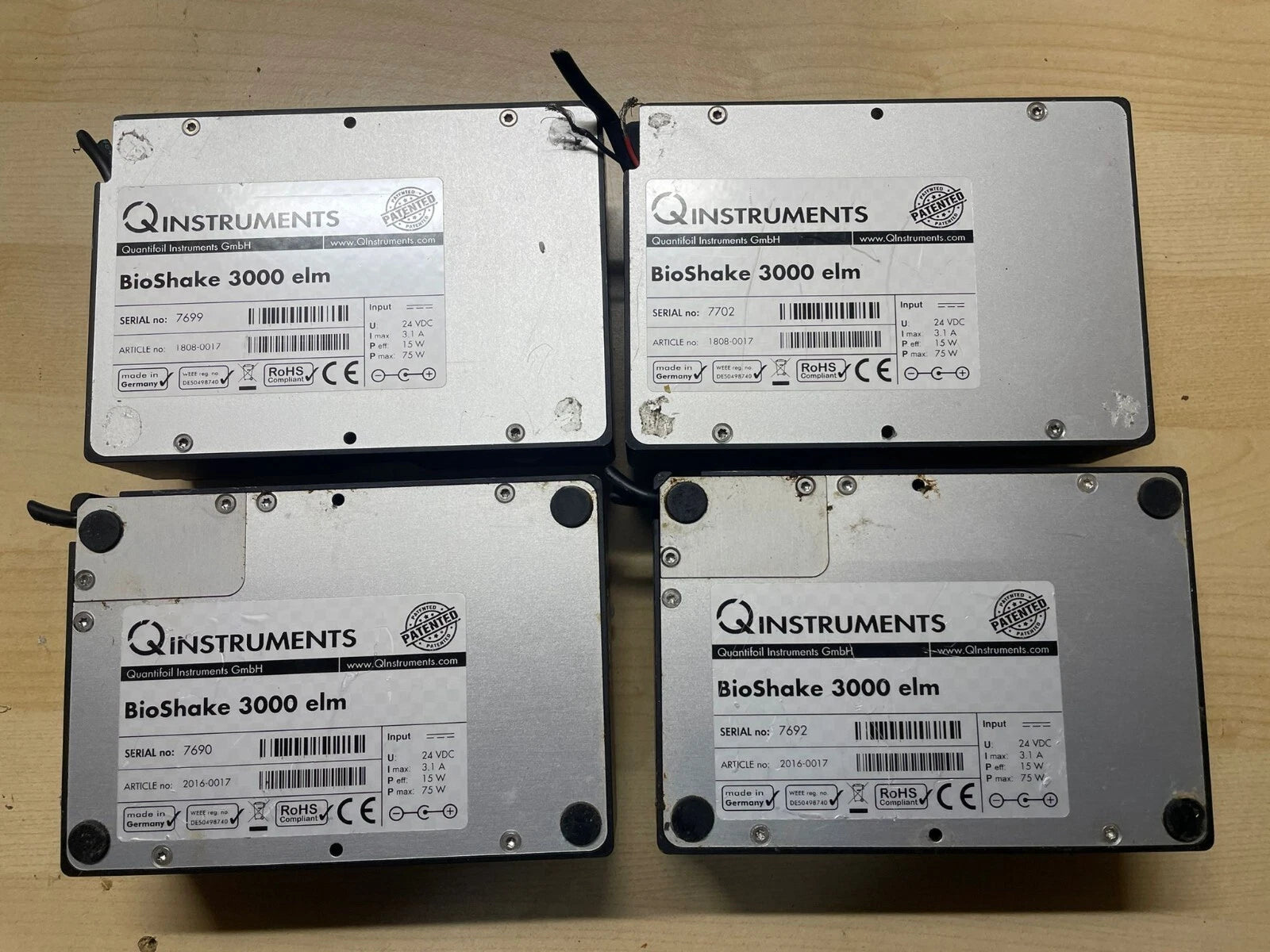QInstruments 2016-0017 1808-0017 BioShake 3000 elm ( Lot of 4)