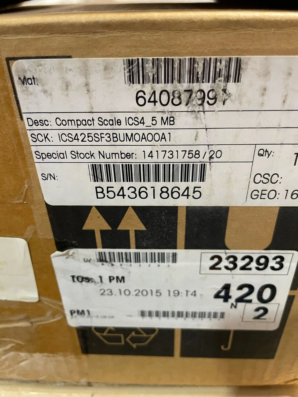 Mettler Toledo PBK785-6SM Bench Scale ***NEW*** 30 days Warranty