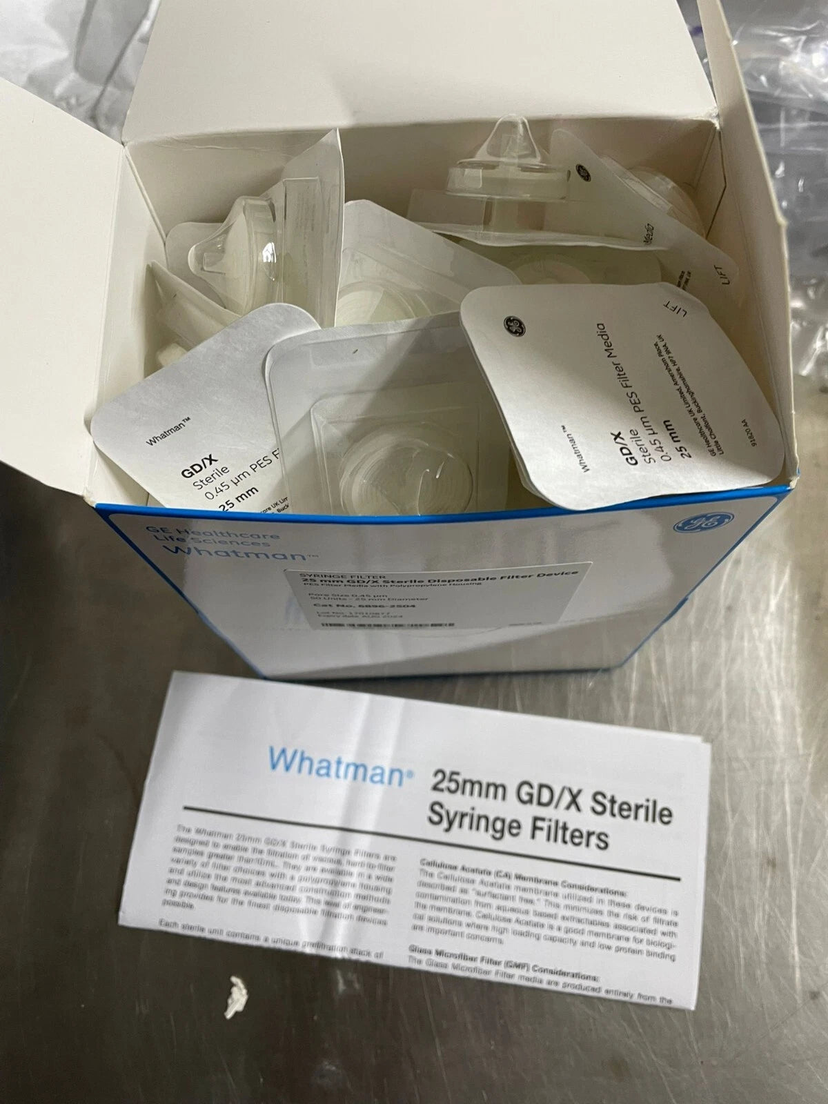 GE Whatman 6896-2504 25mm GD/X Sterile Disposable Filter Device 50 units 25 mm