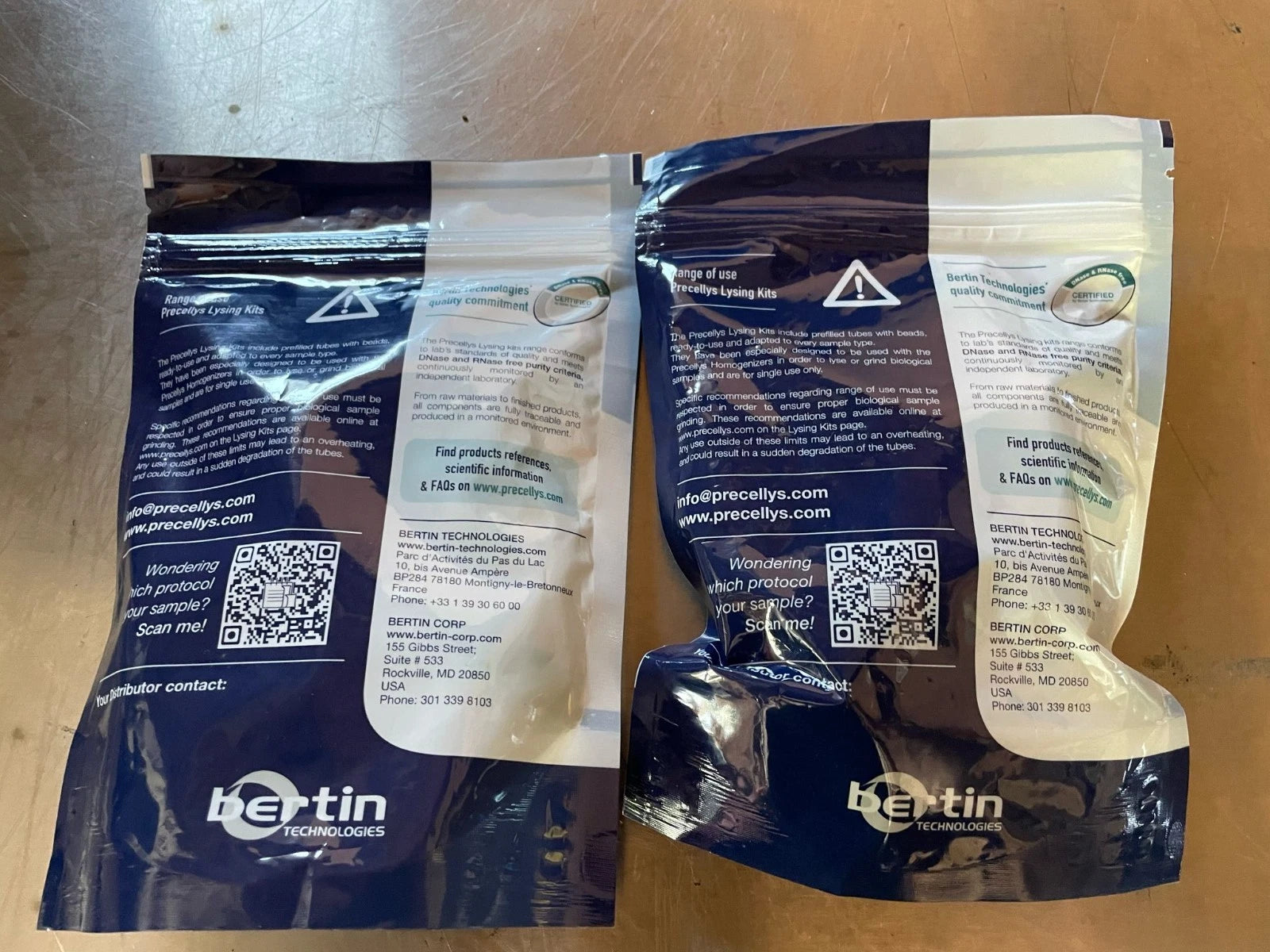 Precellys Lysing Kit KT03961-1-001.2 for 2 bags total opf 150 preps