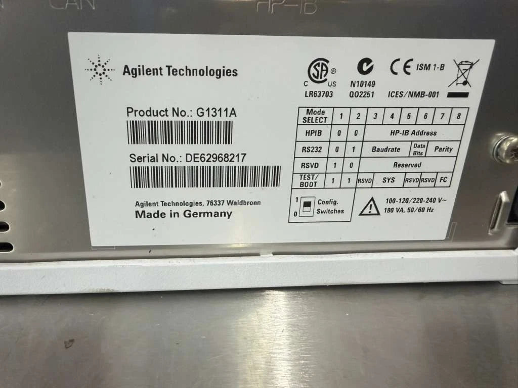 Agilent 1200 Series G1311A Quaternary Pump Power on Tetsted