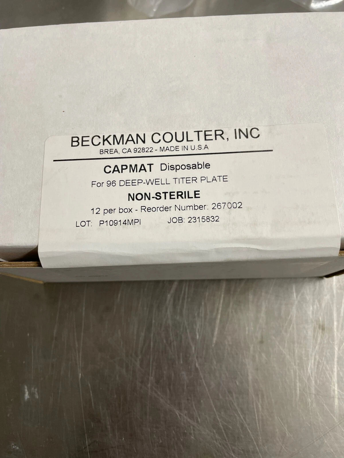Beckman Coulter REF 267002 Deep Well Titer Cap Strips 12/Box Lot of 03