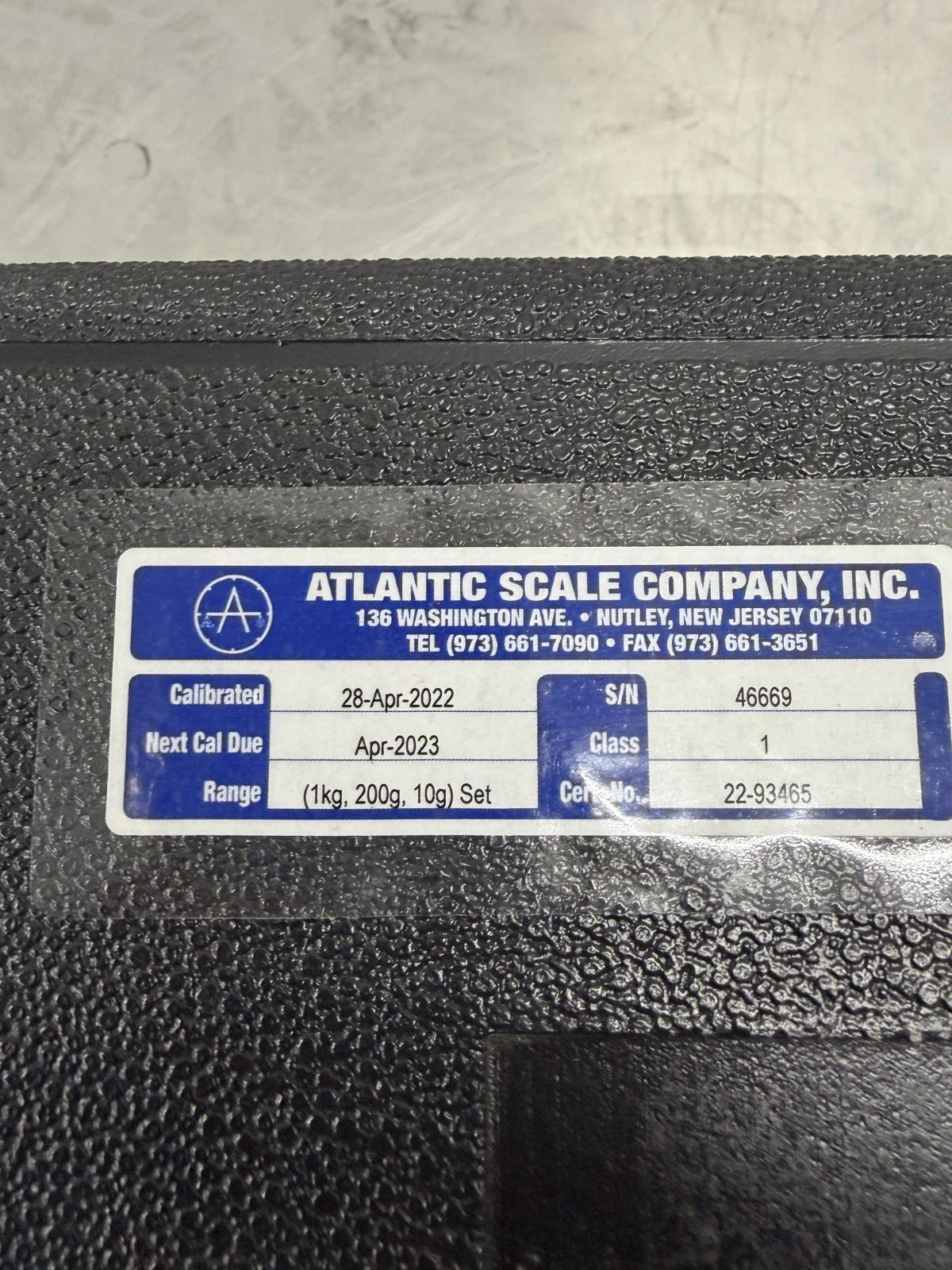 Atlantic Scale Company Weight Standards 1Kg-200g- 10g set Calibration Kit