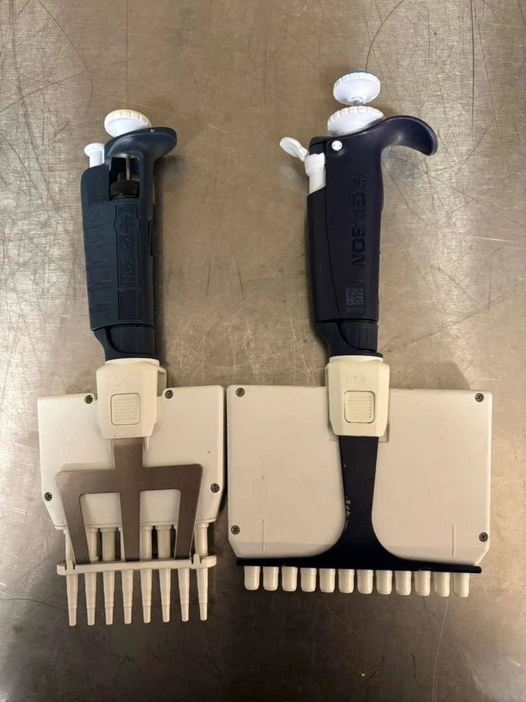 Set of 2 Gilson Pipetman 8 Channel and 12 Channel