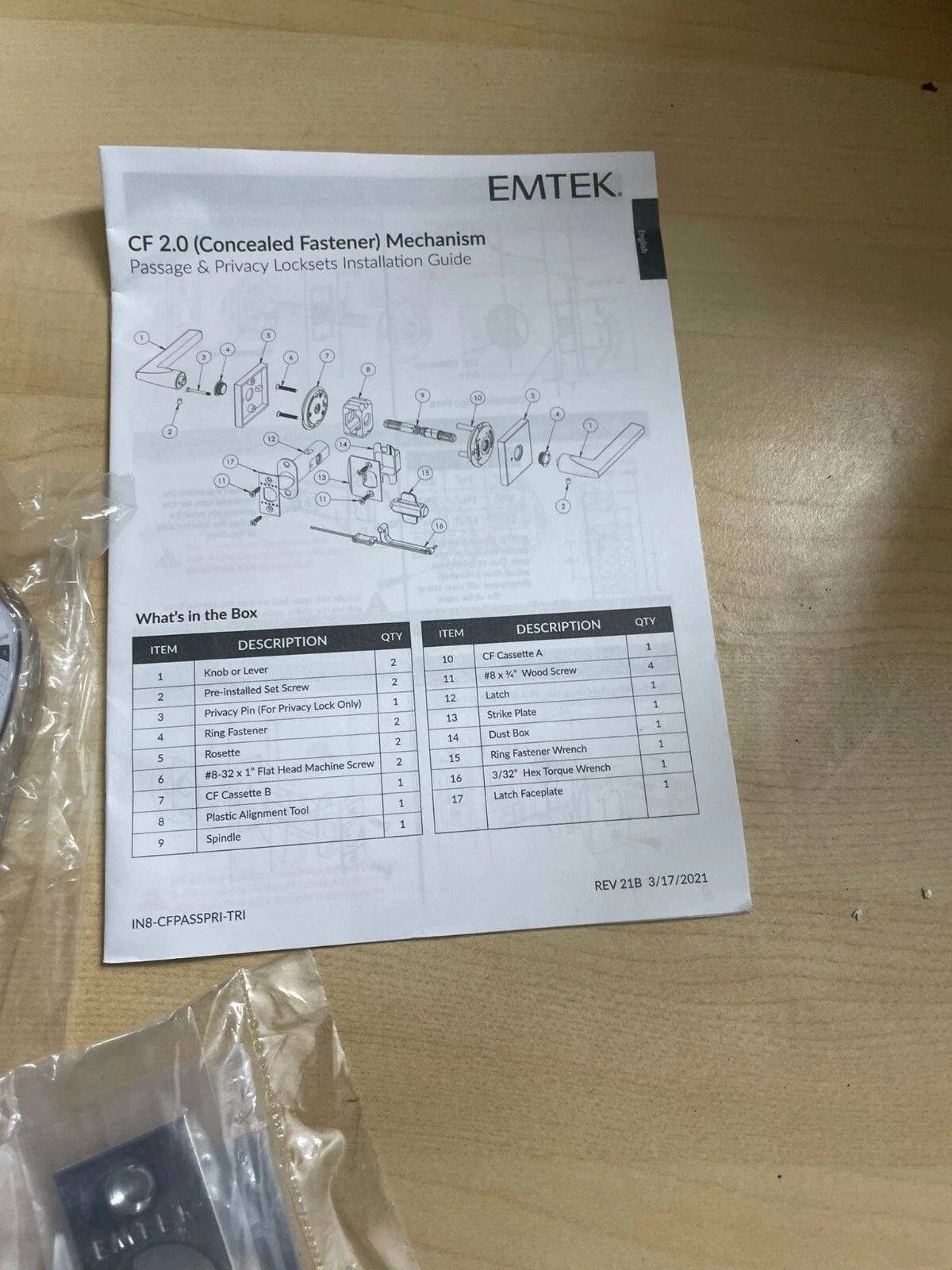 Emtek C5209SPNUS26 EMTEK Concealed Fastener Disk Rosette Privacy Set