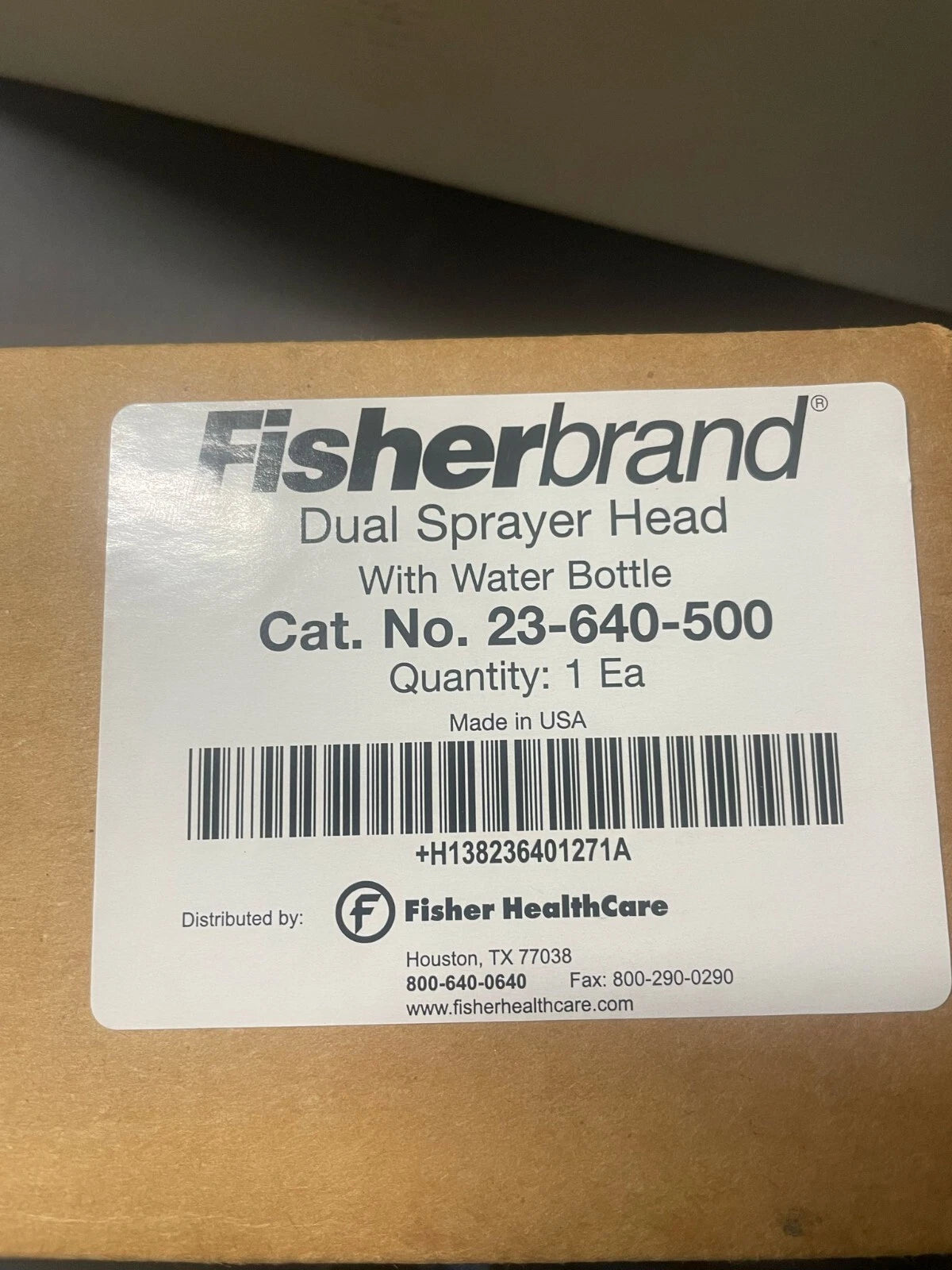 Fisherbrand Fisher Cat. No. 23-640-500 Dual Sprayer Head w/ Water Bottle