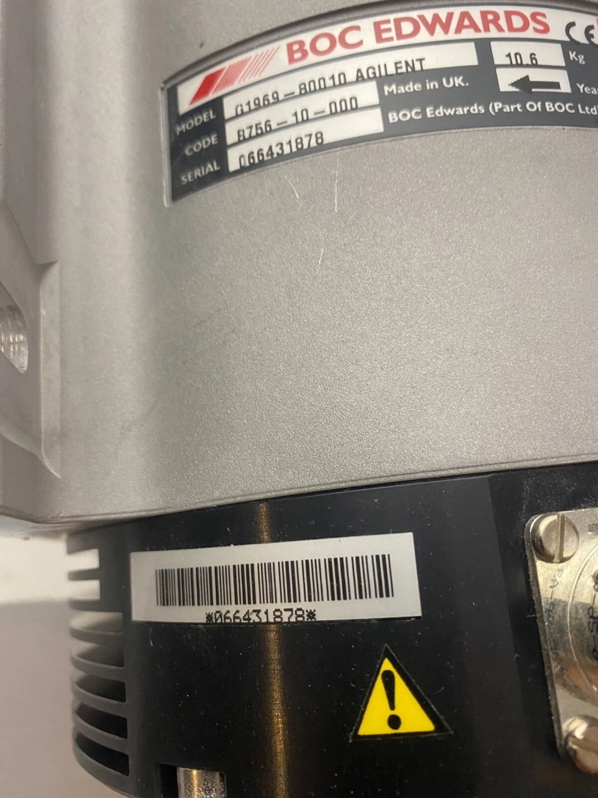 BOC Edwards Turbomolecular Vacuum Pump Agilent G1969-80010 BOKEN