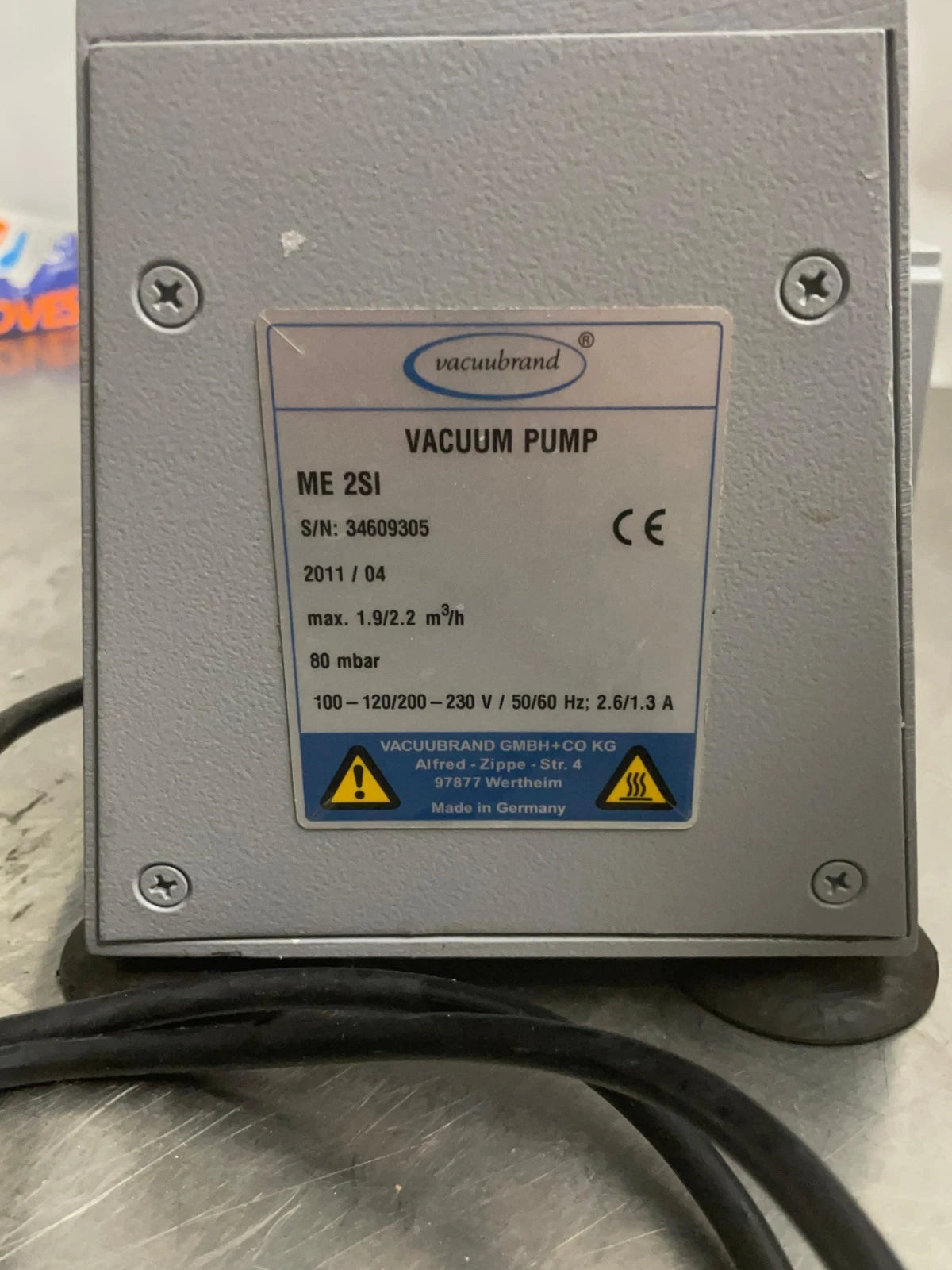 VACUUBRAND ME 2SI DIAPHRAGM VACUUM PUMP 30 days Warranty