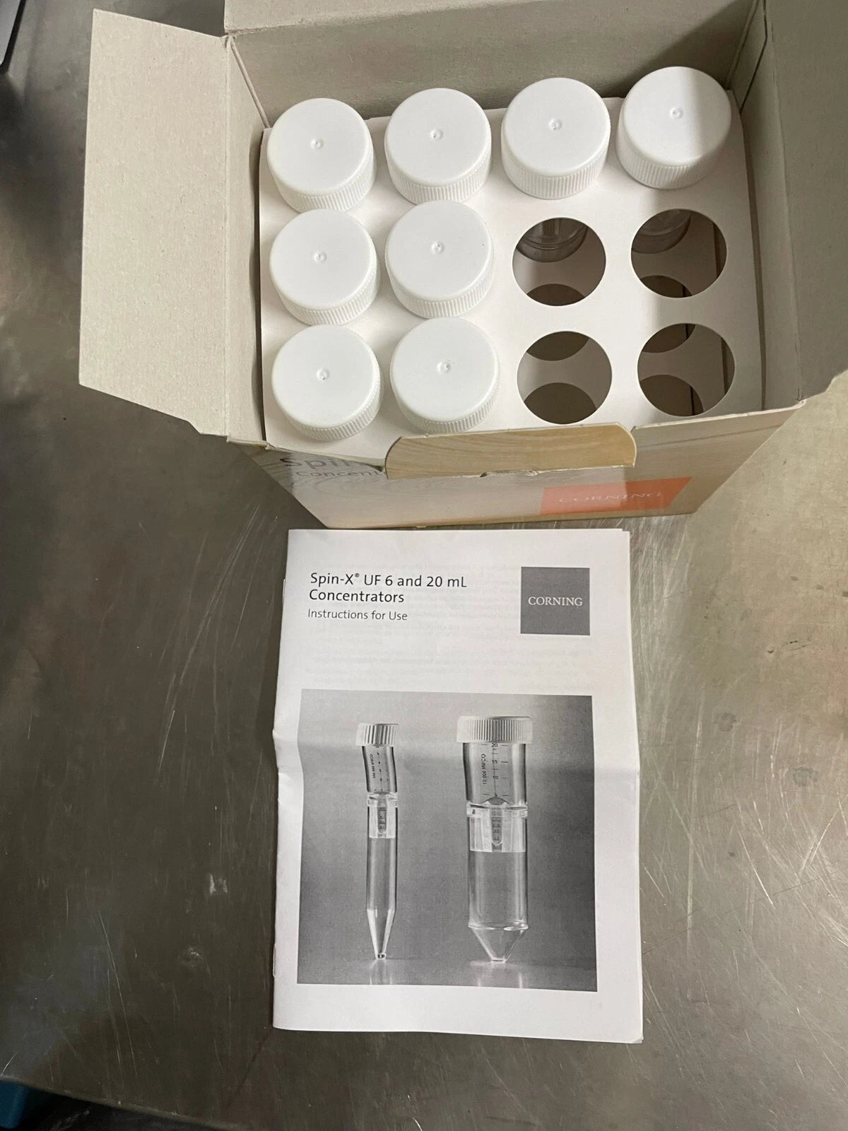 (8) CORNING Spin-X UF 20mL Concentrator 100k MWCO PES 431491