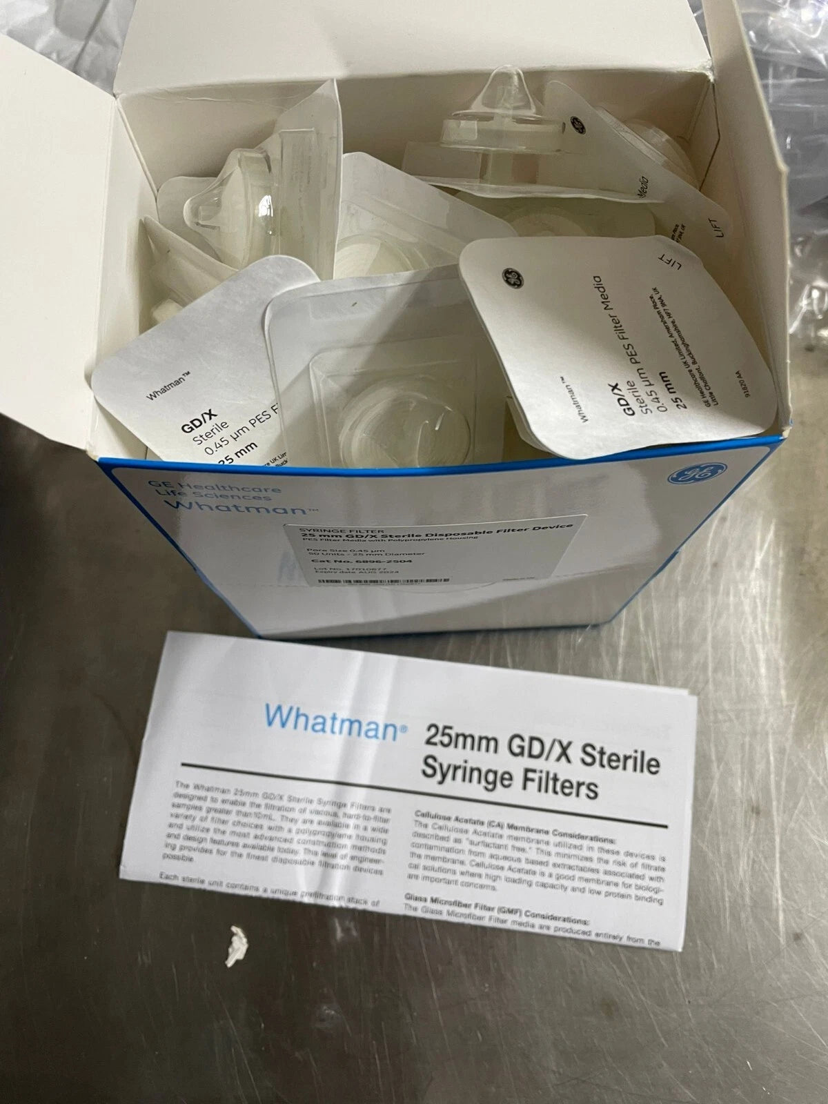 GE Whatman 6896-2504 25mm GD/X Sterile Disposable Filter Device 50 units 25 mm
