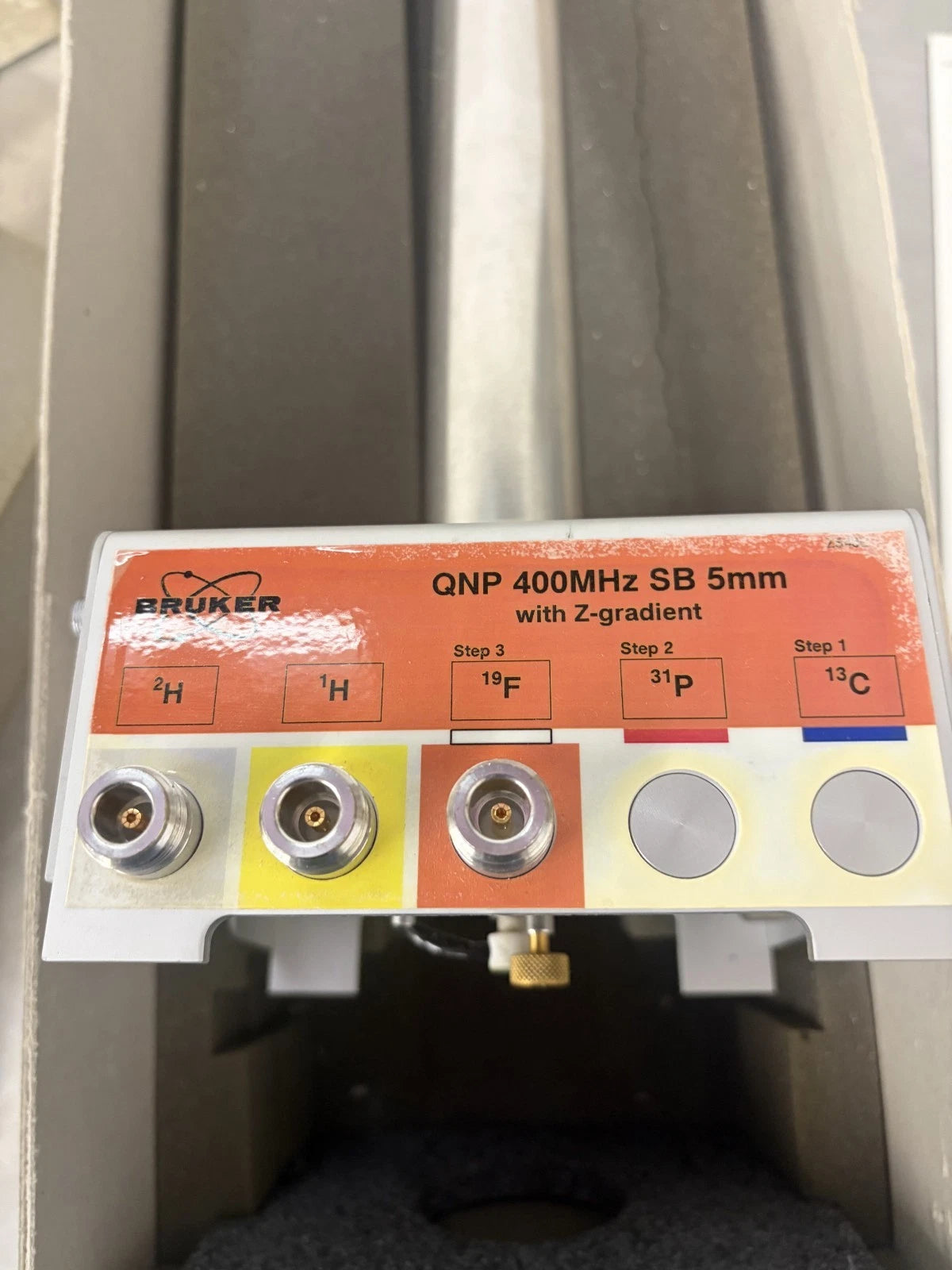 Bruker 400 MHz 5mm QNP SB Z-Gradient NMR Probe w/ Test Results