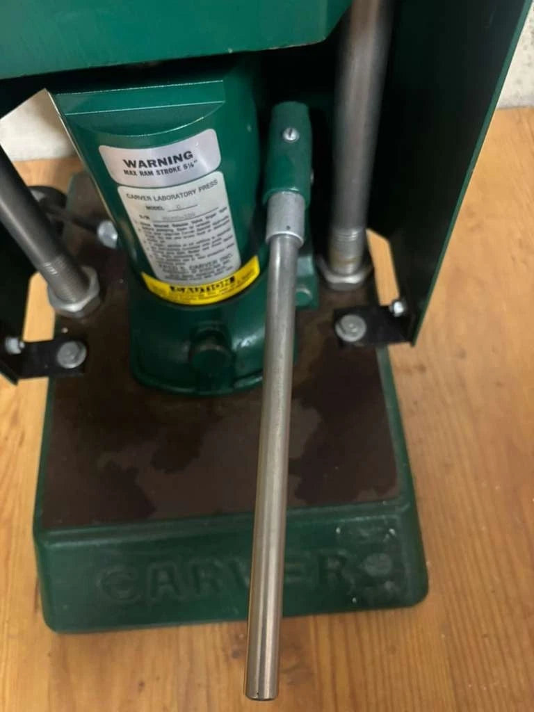 Carver Model C Laboratory Hand Hydraulic Bench Top Press 12 ton