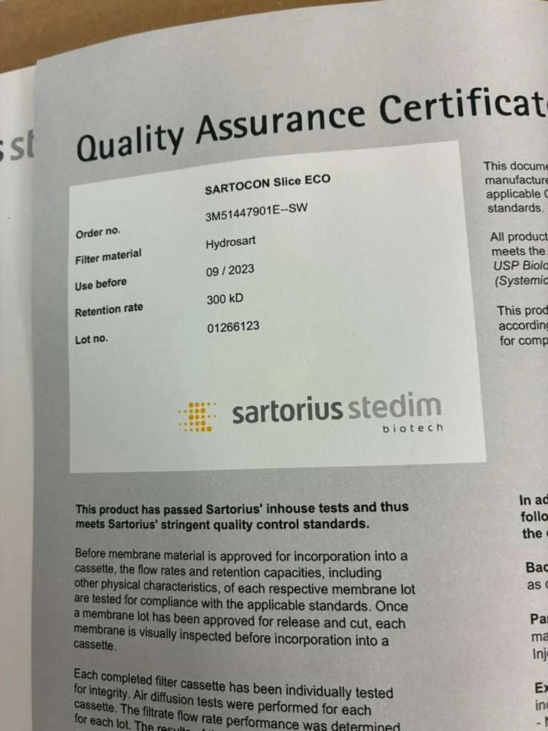 Sartorius Sartocon Slice ECO 3M51447901E--SW lot of 5 Expired