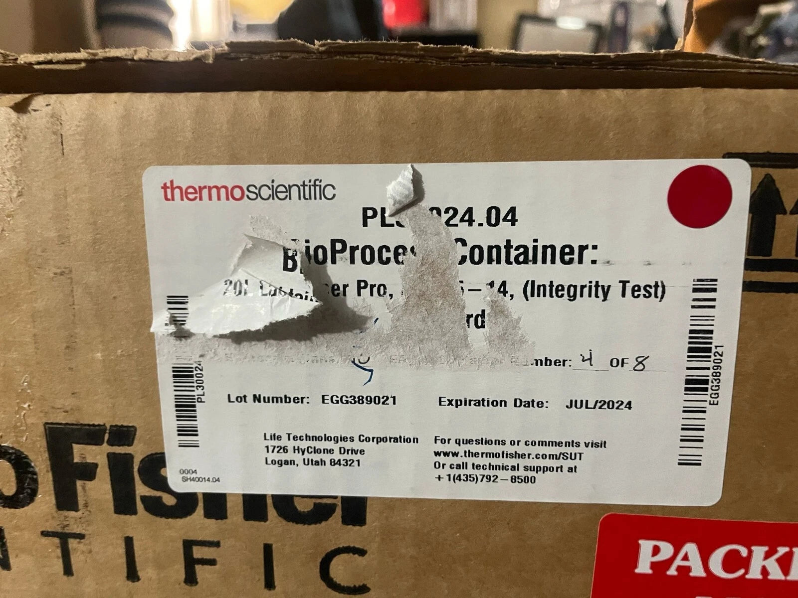 ThermoScientific 20L Labtainer Pro AEGIS5-14(Integrity Test) Standard PL30024.04