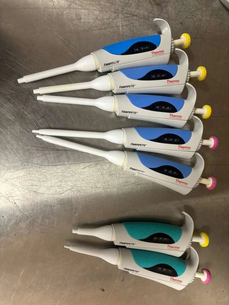 set of 7 Thermo Electron Corporation Finnpipette Single-Channel Pipette