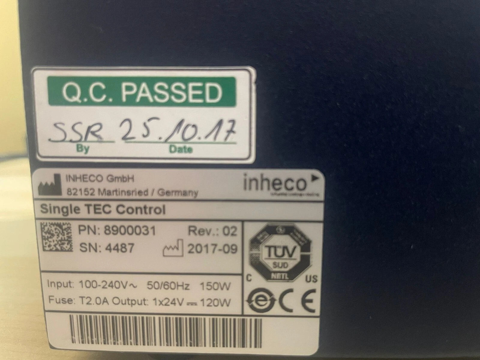 InHeco Single TEC Control 8900031 removed from a working zone