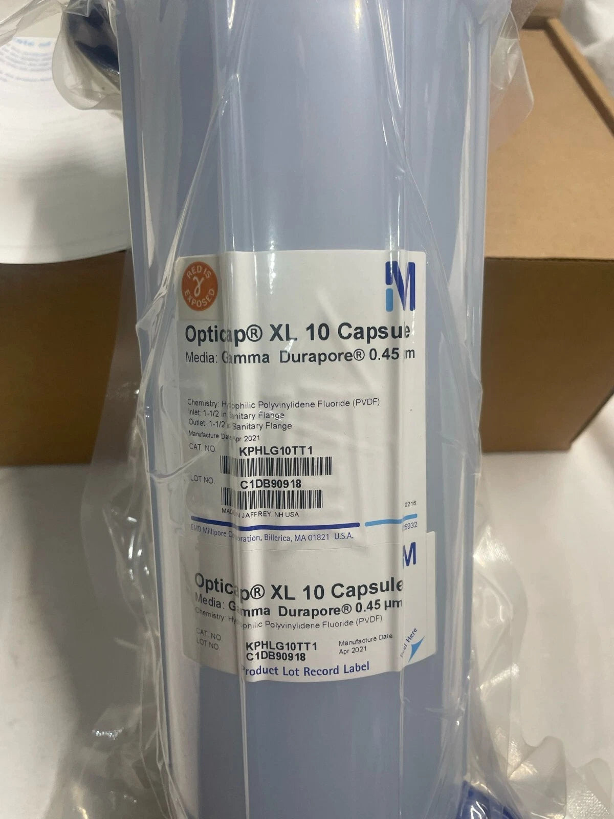 Millipore Opticap® XL10 Capsule Media Gamma Durapore 0.45 µm KPHLG10TT1