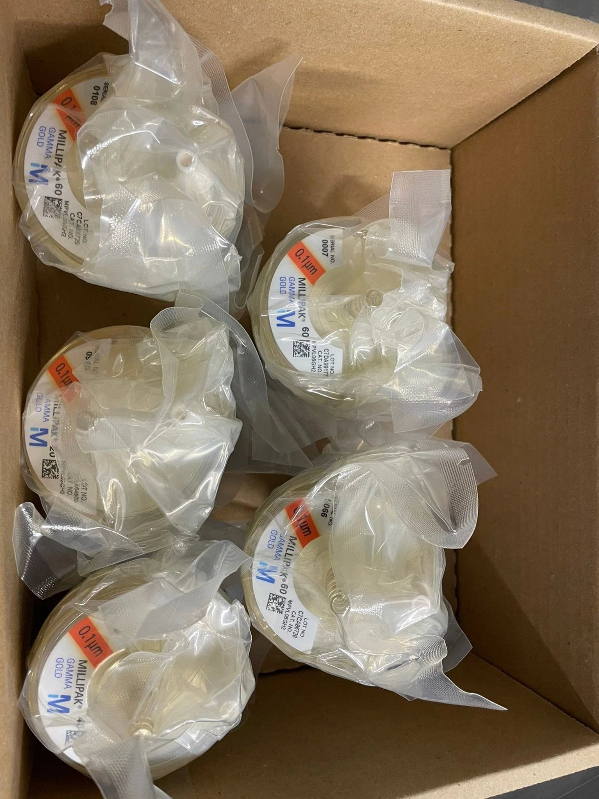 Mix MILLIPORE Sterile Millipak 20 Filter 0.1 µmHB w/bell MPVL02GH2 MPVL06GH2....