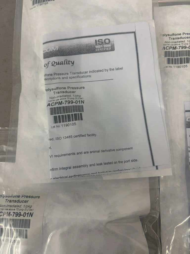 lot of 3 Spectrum Lab Polysulfone Pressure Transducer ACPM-799-01N