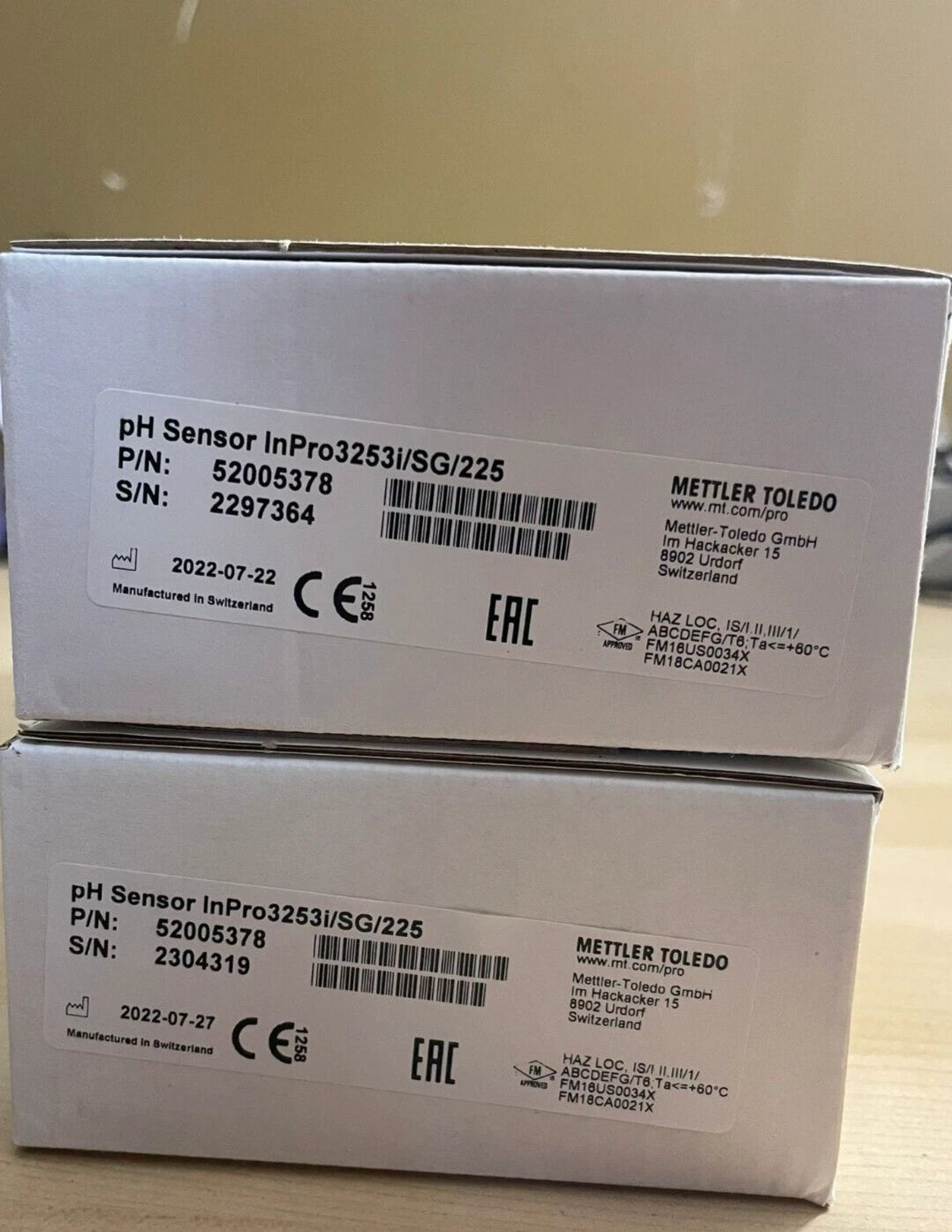 Brand New Sealed Mettler Toledo pH Inpro 3253I/SG/225 Lot of 2