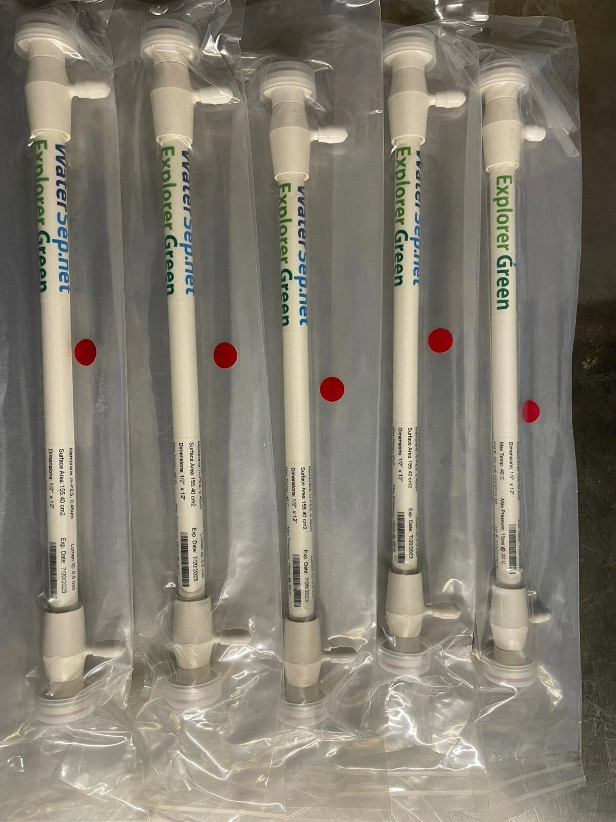 WaterSep BioSeparations CAT # SU94505EXP12S0 ( LOT OF 5 )
