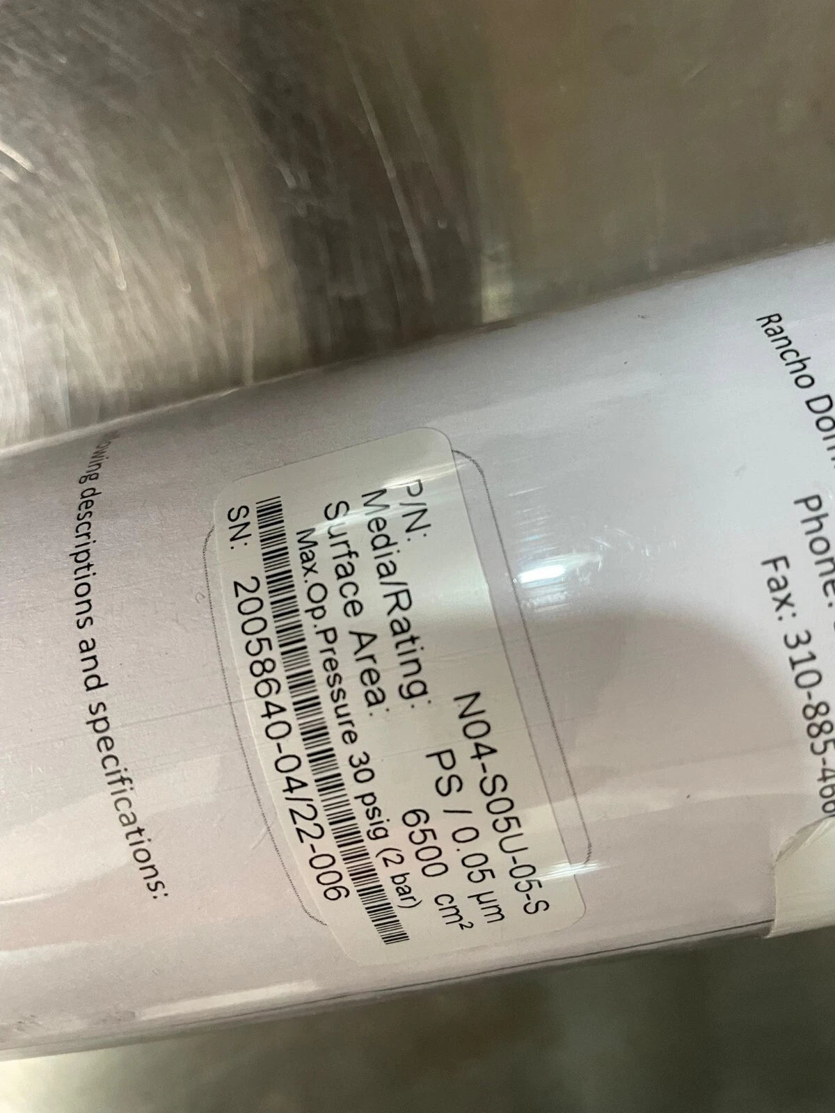 MINIKROS 41.5CM 0.05UM PS 0.5MM 1.5TC X 3/4TC STERILE Repligen N04-S05U-05-S