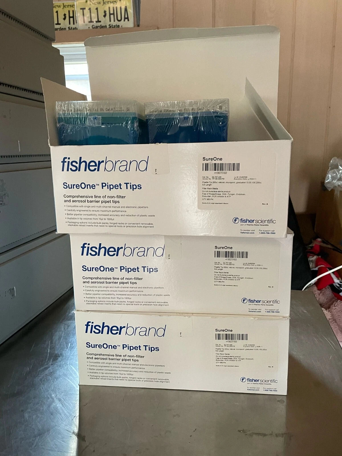 Fisherbrand™ SureOne™ Aerosol Barrier Pipette Tips 02707430 200ul (Lot of 3)