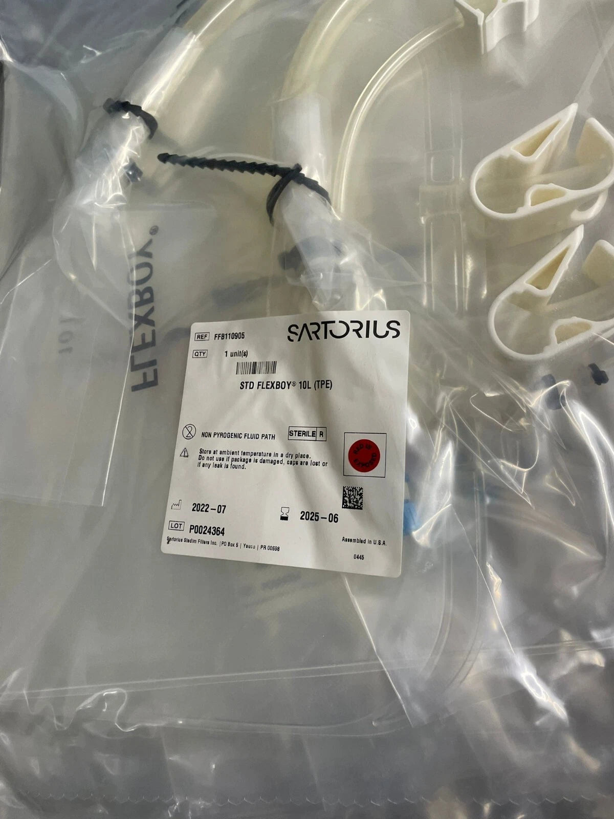 Sartorius Stedim FFB110905 STD Flexboy 10L TPE LOT OF 8 BAGS EXP. 2025/06