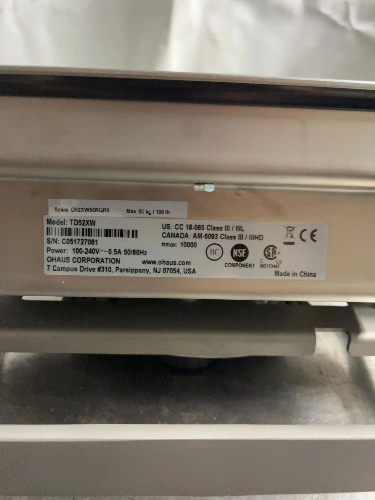 Ohaus TD52XW Defender 5000 Stainless Steel Digital Indicator 30 Days Warranty