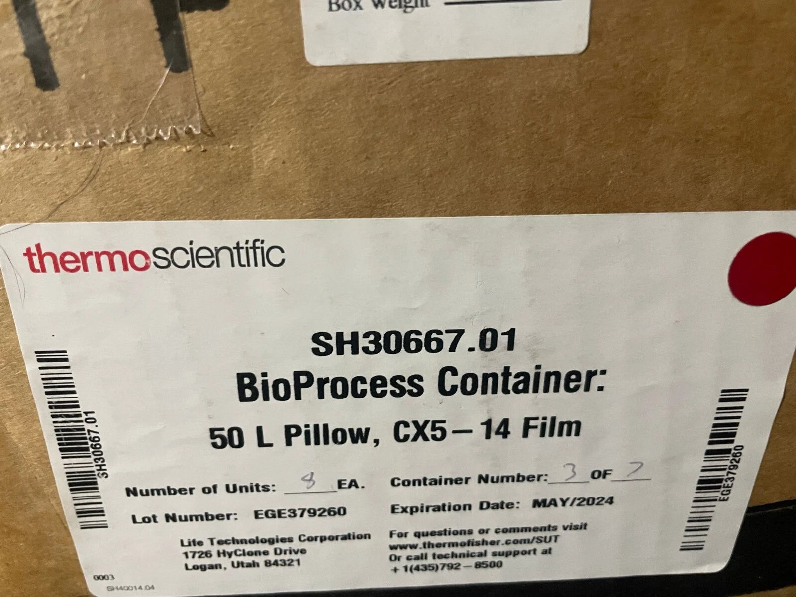 Thermo Fisher SH30667.01 50L Pillow (CX5-14) Box of 8