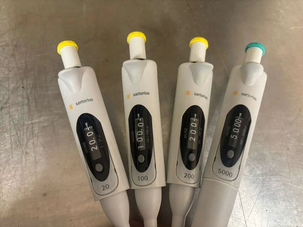 Sartorius mLine Single Channel Pipettes: 20-100-200-5000 set of 4