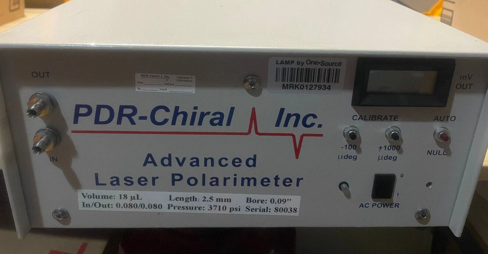 PDR-CHIRAL ADVANCED LASER POLARIMETER ALP2006