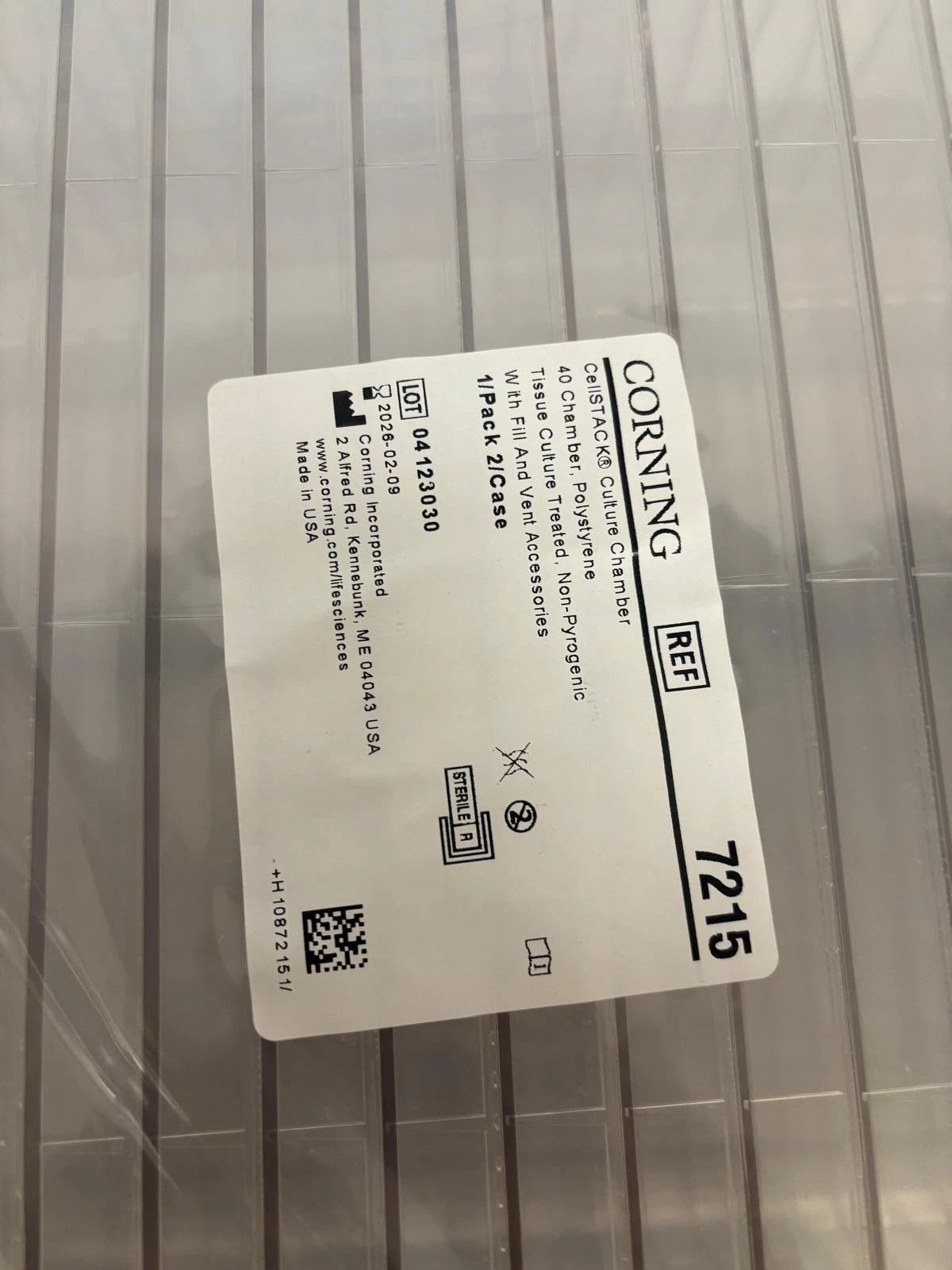 CORNING CellSTACK culture chamber 40 chamber Polystyrene 7215 2 Per Case