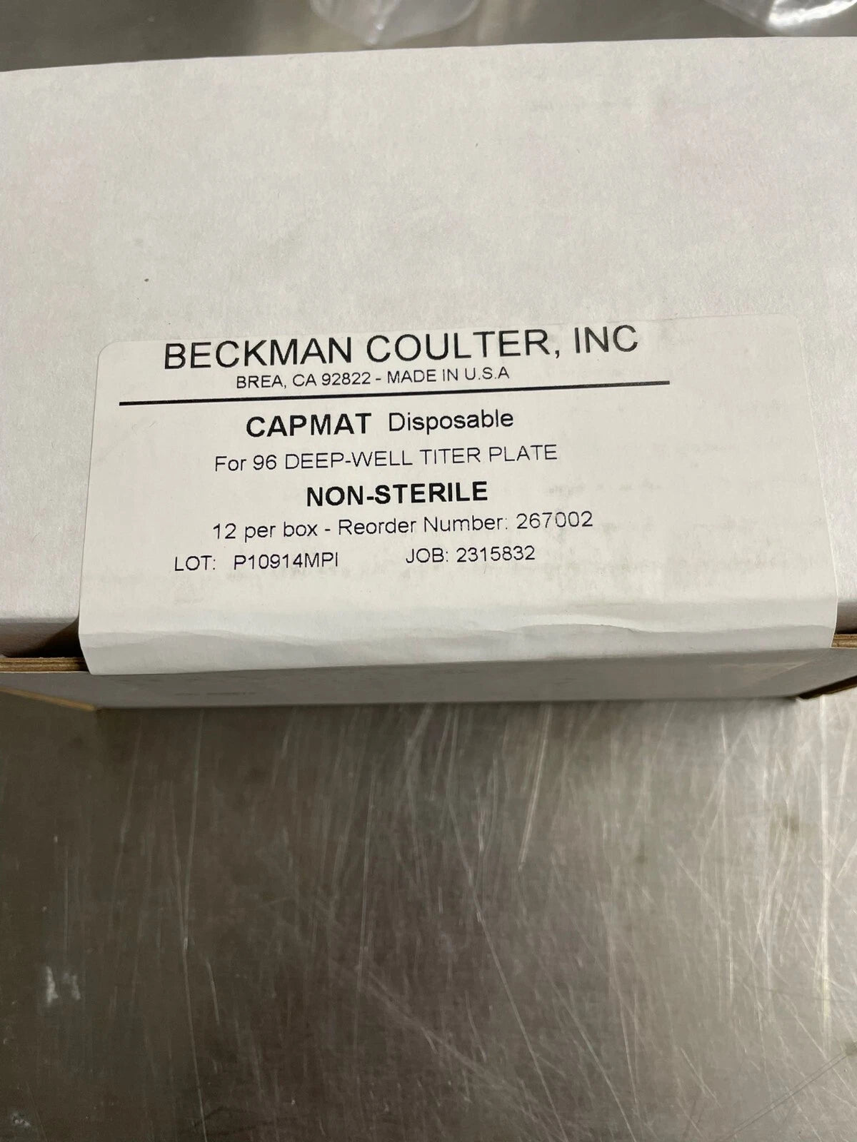 Beckman Coulter REF 267002 Deep Well Titer Cap Strips 12/Box Lot of 03
