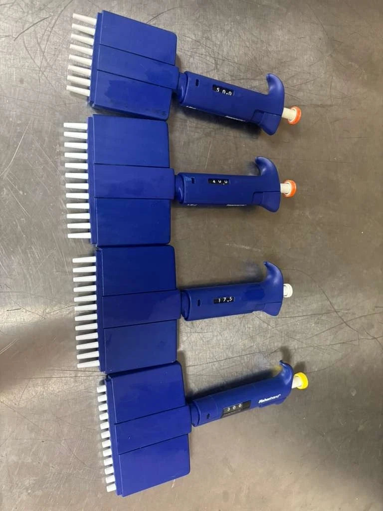 Set of Fisherbrand FinnPipette 1.8 channel 5-50uL 2.12 channel 5-50uL