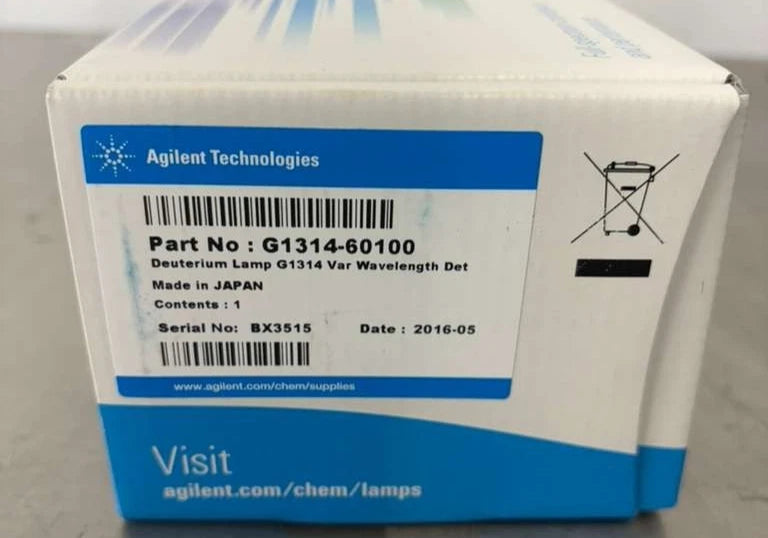 Brand New Agilent G1314-60100 Deuterium lamp for VWD Old Stock
