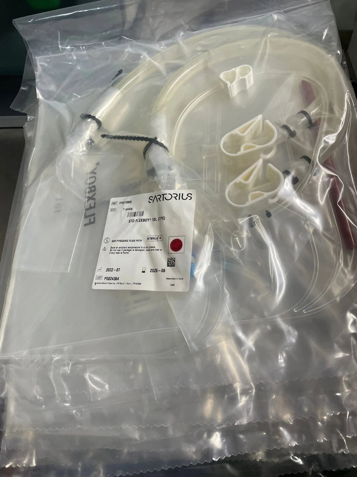 Sartorius Stedim FFB110905 STD Flexboy 10L TPE LOT OF 8 BAGS EXP. 2025/06