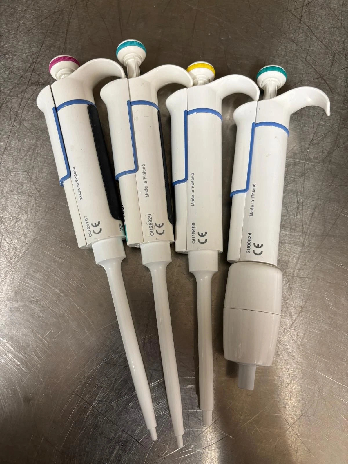 THERMO SCIENTIFIC FINNPIPETTE F1 SET OF 4 0.2-2uL 2-20uL 10-100uL 0.5-5mL