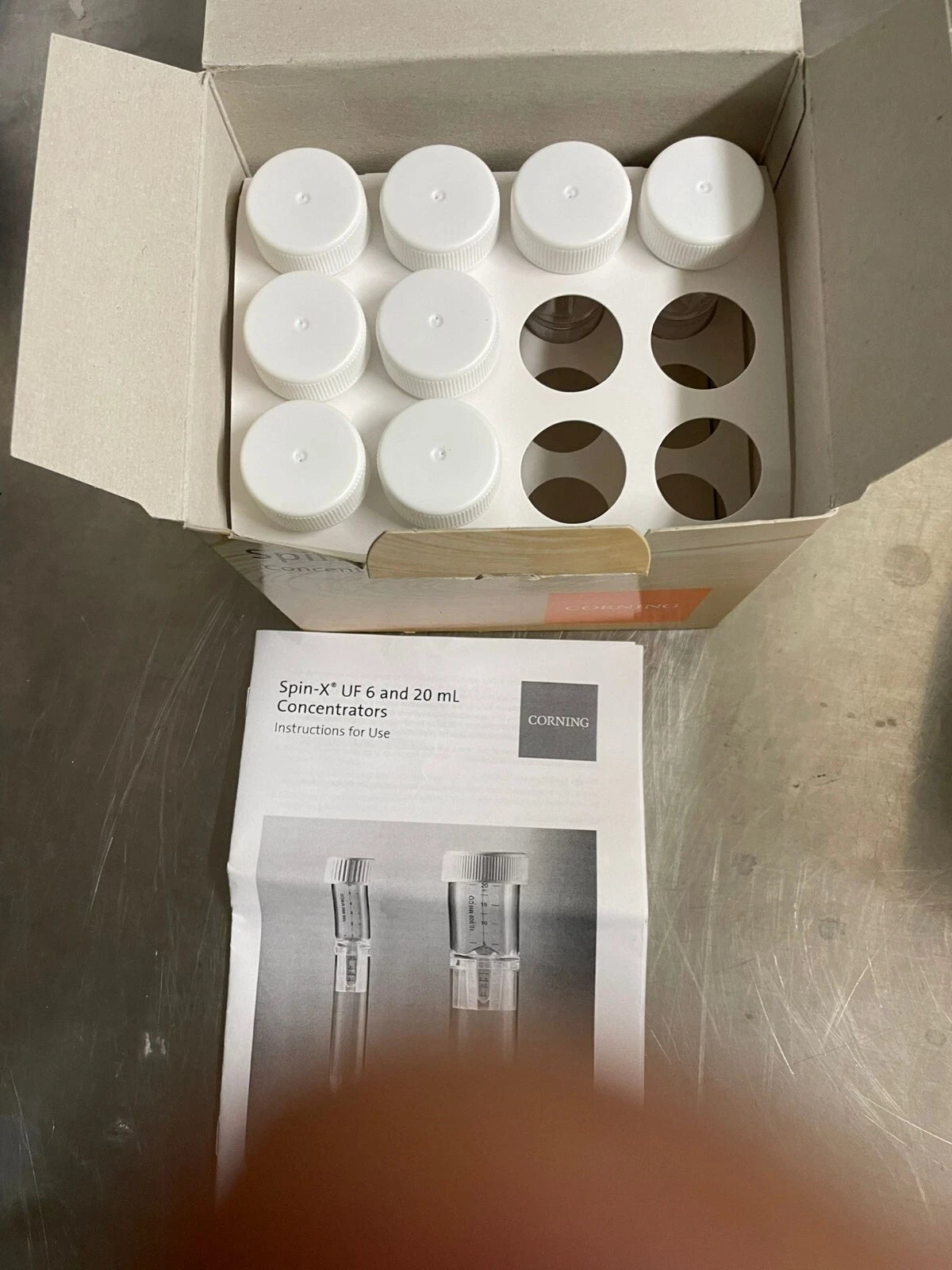 (8) CORNING Spin-X UF 20mL Concentrator 100k MWCO PES 431491