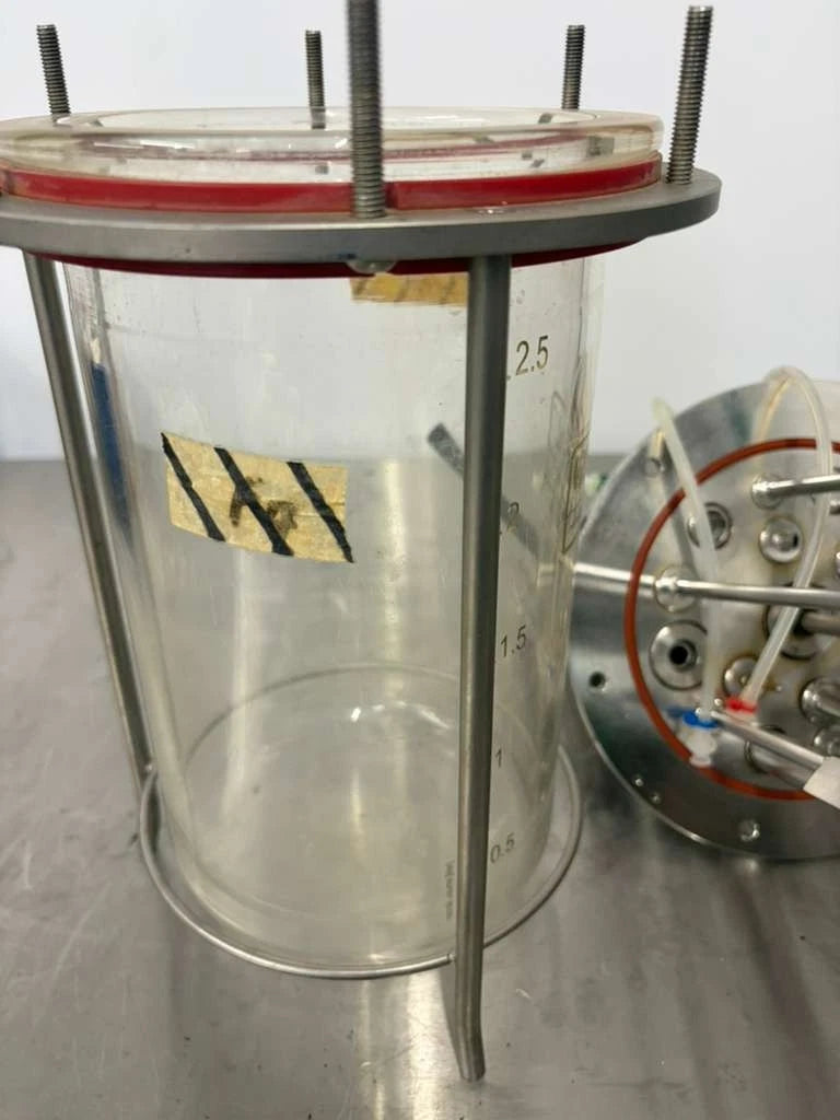 Applikon Biotechnology 3L Glass Bioreactor Vessel with Stainless Steel Headplate