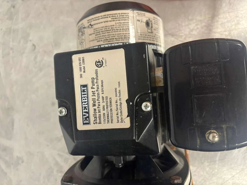 Everbilt Shallow Well Jet Pump J200A3 3/4-150 115/230V