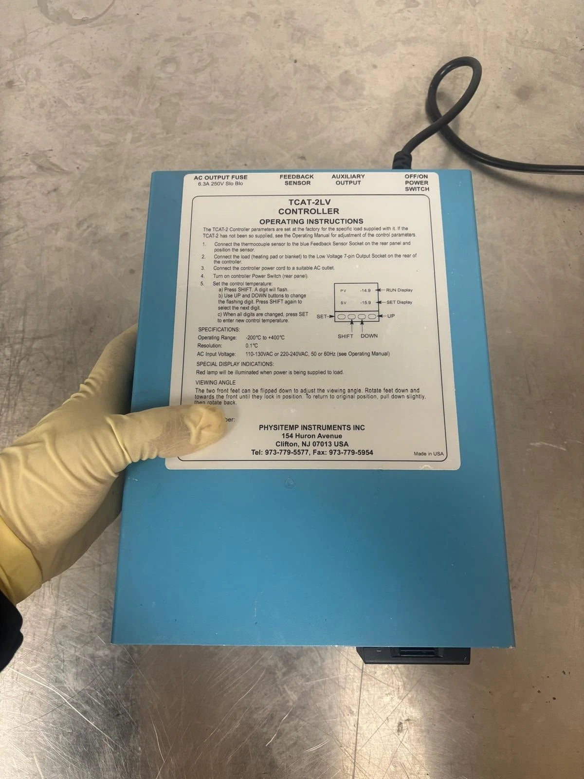 Physitemp TCAT-2LV Controller