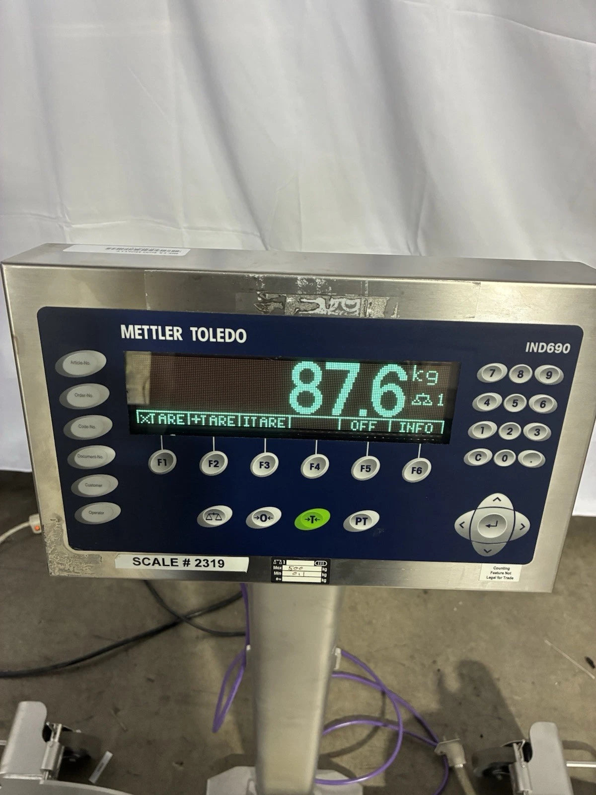 Mettler Toledo Floor Scale 2888P Display IND690 30 days warranty Freight