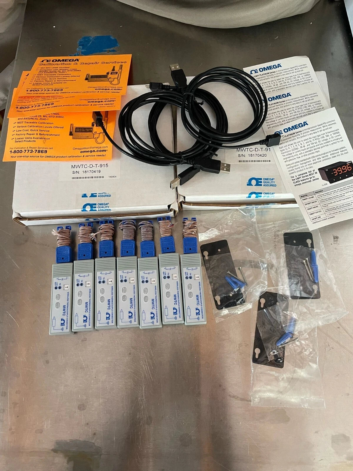 OMEGA ENGINEERING MWTC-D-T-915/N / MWTCDT915N lot of 7 USED