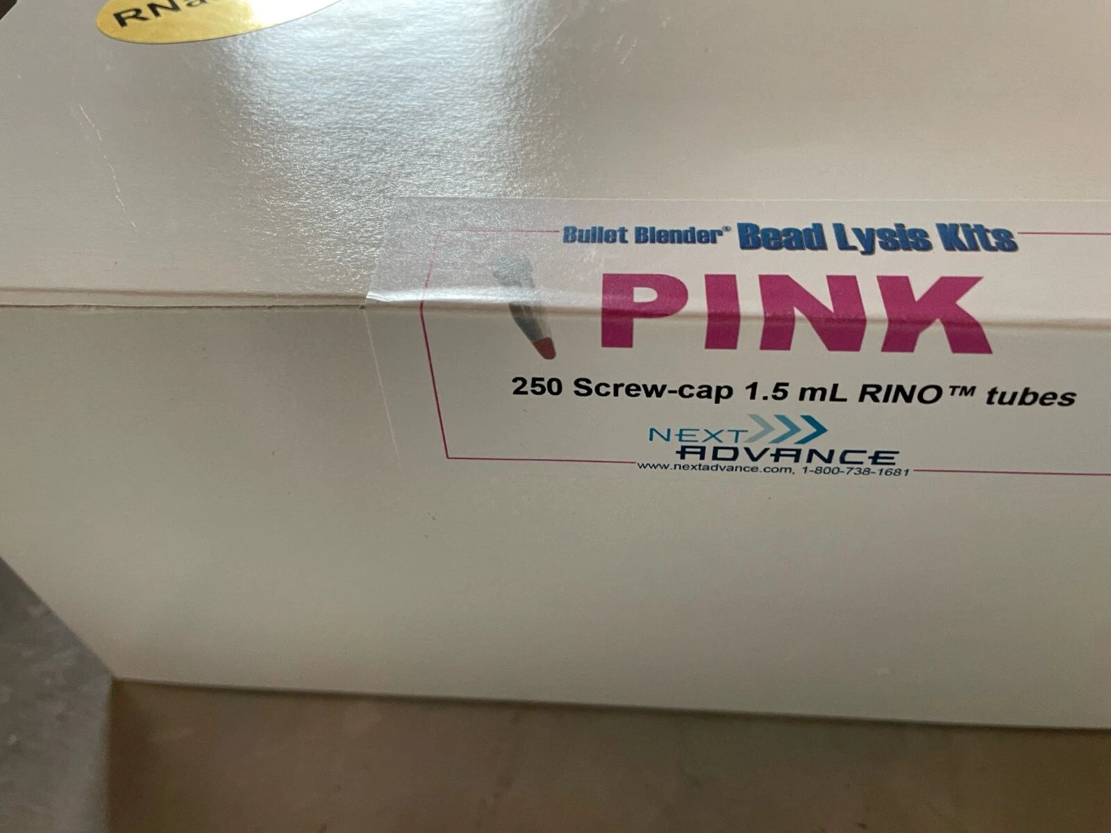 Pink RINO Lysis Kit 250 pack (1.5 mL) Next Advance (lot of 2 Total of 500)