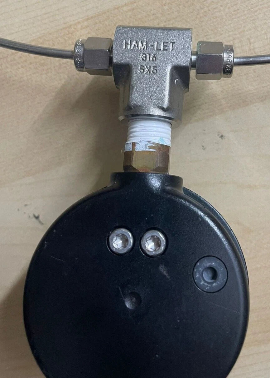 NOSHOK Liquid Filled Pressure Gauge 0-2000 PSI + Ham-let connections