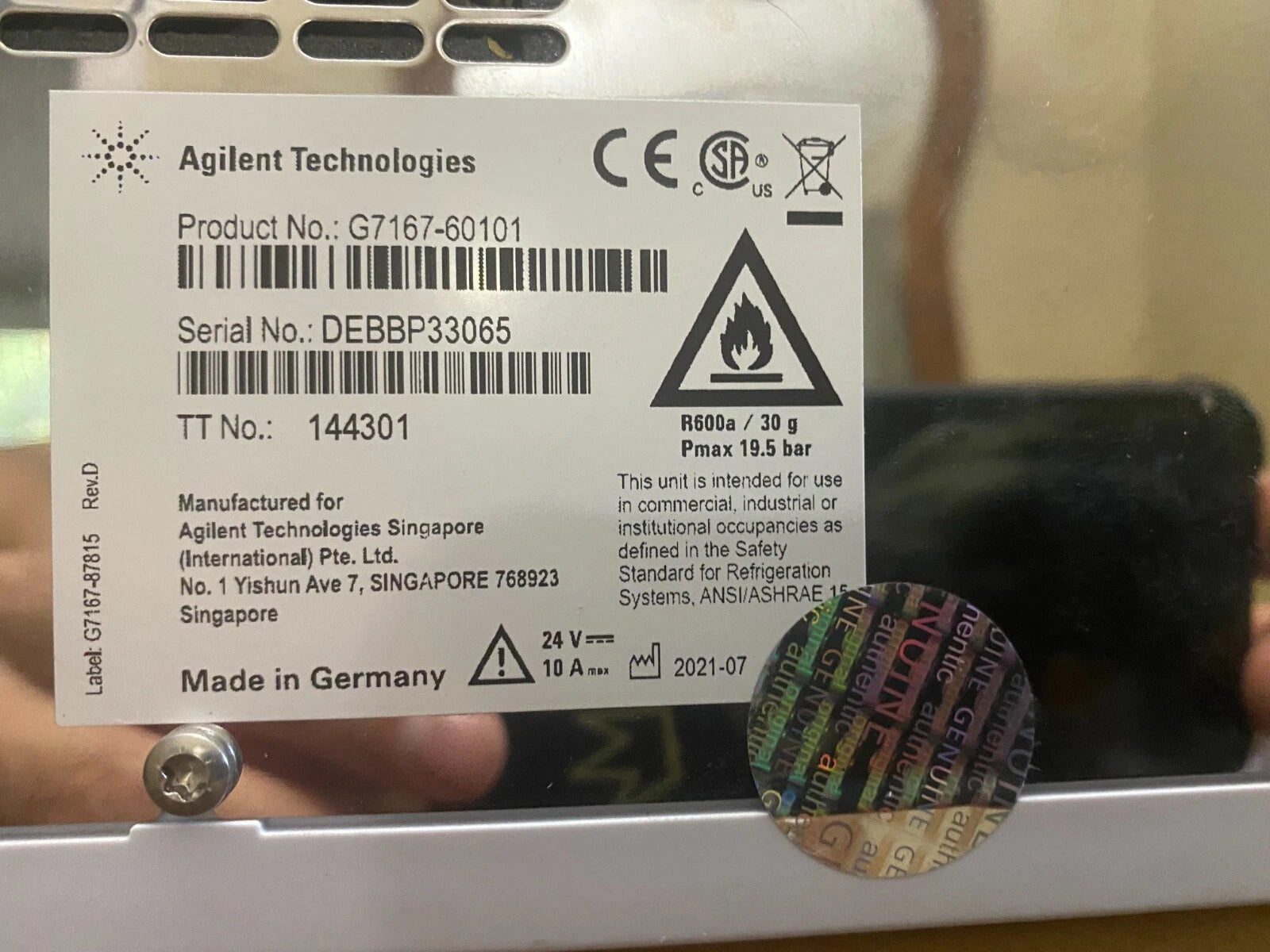Agilent G7167-60101 Infinity II Sampler Thermostat 30 days money back