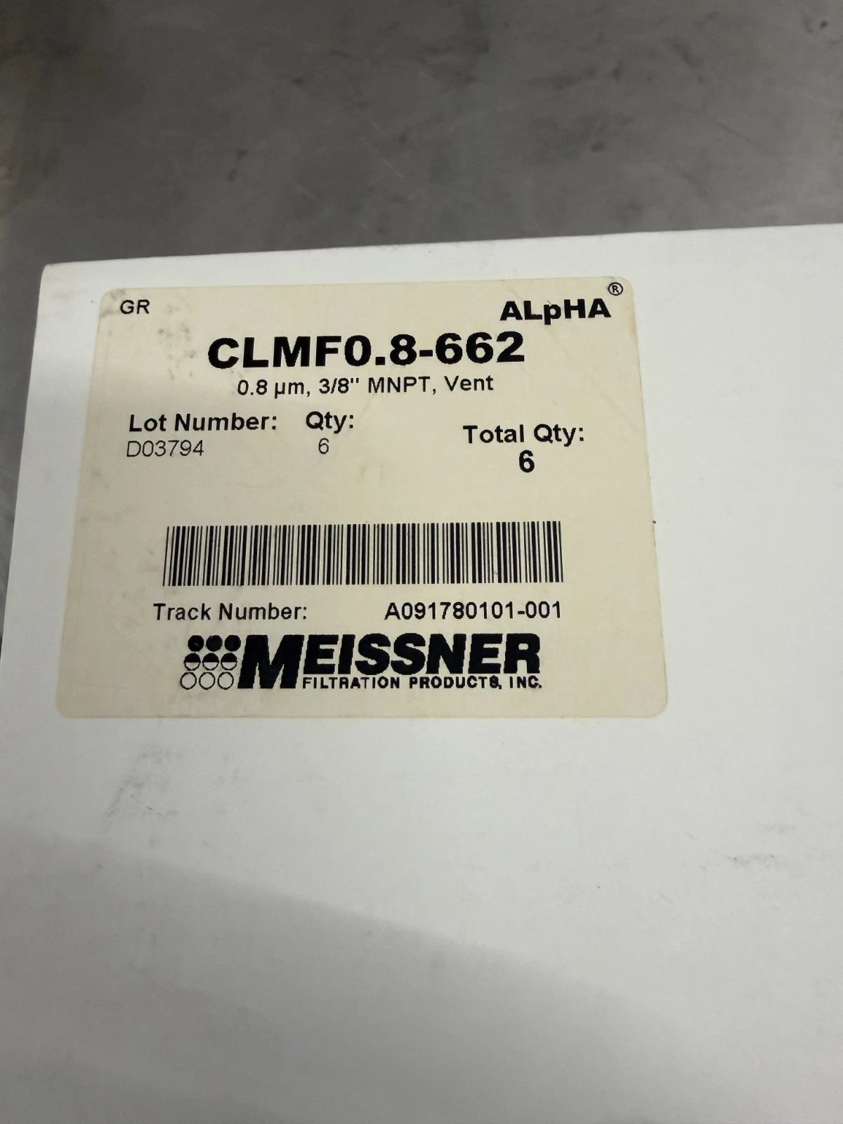 Meissner ALpHA CLMF0.8-662 Capsule Filter | 0.8µm | 3/8" MNPT | Box of 6