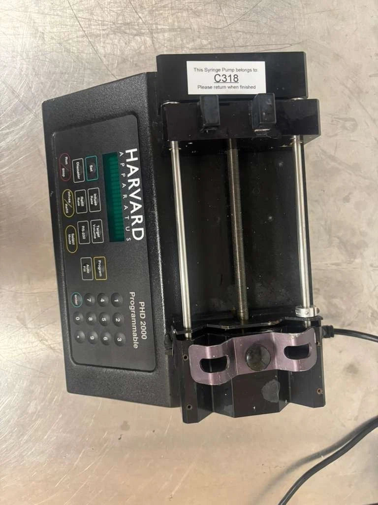 Harvard Apparatus PHD 2000 HVP Programmable Syringe Pump -200CC Syringe